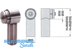 Endsttze fr 30 mm Rohr gerade Edelstahl