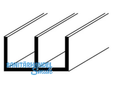 Alu-U-Profil natureloxiert 1000mm doppel U, 16x12x1mm  10236