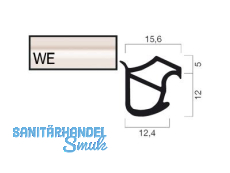 Stahlzargendichtung Goll weiss A 1601-WE/5 POLY (5m fixlang)