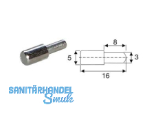 Bodentrger Duplo  3/5 mm Lnge = 16,0 mm vernickelt  4301.030