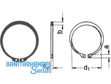 Seegering rostfrei 1.4122 DIN 471 A 30 x 1,5