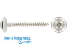 Spenglerschraube A2 T20 Prefa-Braun 4,5 x  25  m.15 mm Di.Scheibe