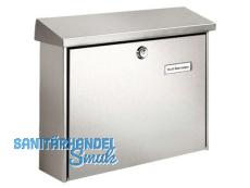 Briefkasten Amrum  Inox BxHxT 377x320x115mm Einwurfma 332x31mm