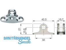 Montageteil zu Klappenlift KLB-075 vernickelt