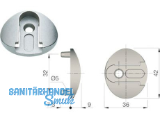 Montageteil zu Klappenlift KLB-078 vernickelt