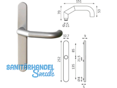 RR-Drehhebel Rondo ungelocht EV1 EV1 B-72140-41-0-1