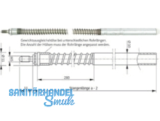 Rohr mit Verriegelungsfeder mit Gleitstopfen B 9036 0002