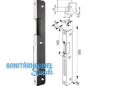 Winkelschliessblech Doorsafe rechts 12 mm Falzluft 255776