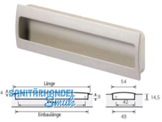 Mbelgriff Misnia Einbauma 111x49 mm nickel matt 0115182