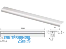 Mbelprofil Lindavia Lnge = 2000 mm individuell krzbar Alu eloxiert 0115115