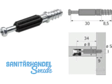 Einschraubdbel Twister DU 320 T Spannma 30 mm verzinkt 48038