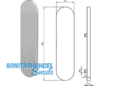 Blindkurzschild DIN    Alu F1 inkl. Schrauben M4x80 mm 72mm