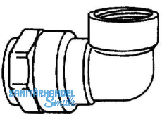 Winkelanschlussverschr. 90 Grad  Isiflo m. Innengewinde Typ 122  50mm x6/4\