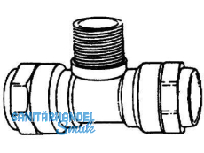 T-Verbindungsstck Mittelab.m Aussengew. Typ 131   32mm x 1\