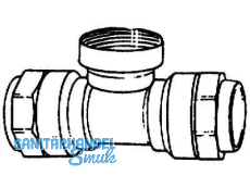 T-Verbindungsstck Mittelab.m. Innengew. Typ 132   50mm x 6/4\