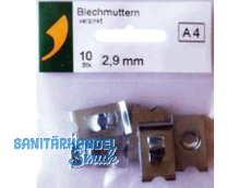 SBV-Blechmuttern vz 2,9 mm A 10 STK