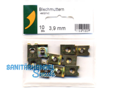 SBV-Blechmuttern vz 3,9 mm A 10 STK