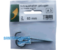 SBV-Schraubhaken gebogen m.R.vz 65mm A 2 Stk