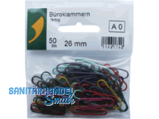 SBV-Broklammern farbig 26 mm A 50 Stk