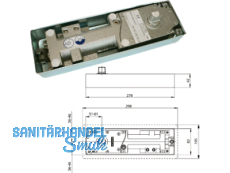 Boden-Trschlieer GEZE TS 500 NV mit Zementkasten m. Festst. 90   104028