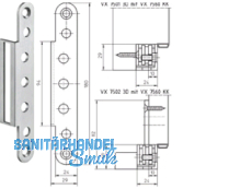 Abdeckwinkel VX 7560 KK  zu Aufnahmeelement Edelstahl