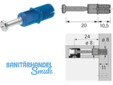 Schnellmontagedbel Rapid S DU 324 Spreizmuffe fr Bohr- 8 mm 44750