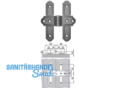 Mittelband Gr.60/60/14 weiss 477314