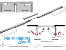 Gleitschiene Schliessfolgeregler Dorma  G-GSR-EMF 1/V   silber