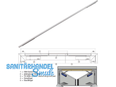 E-ISM Gleitschiene GEZE integrierte  Schliefolgeregelung, silber, 115600