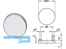 Blindrosette 7082U  Alu F1