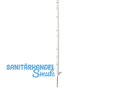 Kunststoffpfahl mit Stahlspitze 105 cm einzeltritt, weiss 5 Stk/PKT 44497