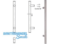 Stossgriff ES 300.1 L = 1400 mm  30 mm LA = 1200 mm Edelstahl