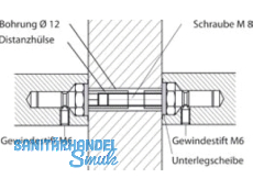 Montageset MS 250.60   paarweise fr Holztr TS 60-85 fr 90 Sttzen