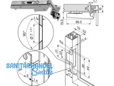 CLIP top Alurahmensch. 120 gerade ohne Feder Topf: Schr. vern. 765.563.3