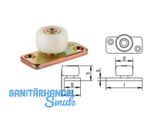 Kunststoffgleitrolle auf Platte 045962