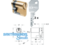 EVVA EPS-Halbzylinder 10/52 MS in Modulen montiert