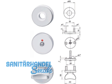 Rosetten-Set D70/86 WC Alu F1 inkl. Schrauben TS 38-43 mm