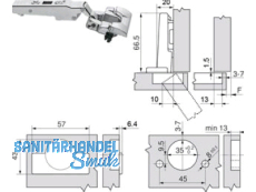 Spezialscharnier Clip Top 110 Inserta Eckanschlag  72T3590.TL  9003003