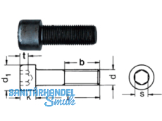 RESS Inbuschraube Geomet ML-Black DIN 912/8.8  M  6 x  30