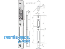 Schlieblech E 1133 R 1,5 rechts Falz 24 mm fr elektr. Trffner 404769