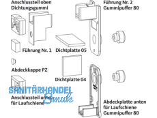 Zubehrbeutel Fhrung GU P1786 fr Laufschiene  5 schwarz K-17873-05-0-6