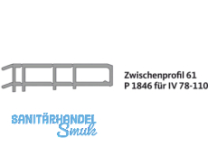 Zwischenprofil GU 61 thermostep Gr. 33 P-01846-33-0-1