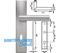 Drcker/Langschild Rhodos RLE 28 WC Edelstahl matt