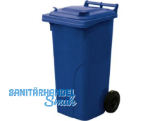 Abfall und Wertstoffsammelbehlter 120L Farbe: Blau - mit Radsatz