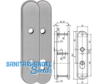 Sicherheitslangschild mit Kernziehschutz Drcker/Drcker PZ 88 mm Edelstahl