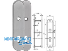 Sicherheitslangschild o. Kernziehschutz Drcker/Drcker PZ 88 mm Edelstahl