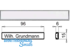 Namensleiste WG 589 zu 1791R/1791RT  96 x 15 mm