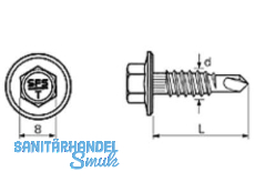 SFS-Bohrbefestiger SL2 - H15 - 6,3 x 20