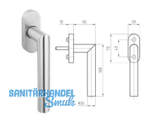 Fenstergriff 50001/51001   Gehrung Dorn 7,0 x 32 mm Edelstahl 402725