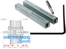 Panikschlossstift 247V/D9/N9 mm 80 mm je Stiftteil